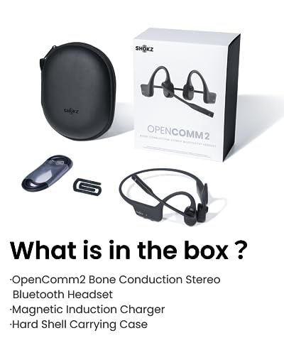 Open-Ear Bone Conduction Wireless Bluetooth Computer Headset with Noise Canceling Mic W5396