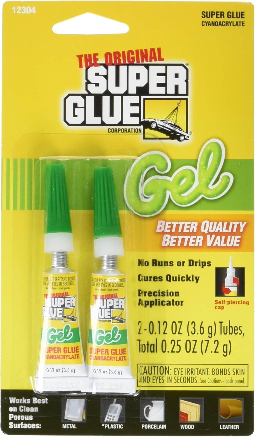 0.12 Oz Cyanoacrylate Gel, 2 Tubes B738