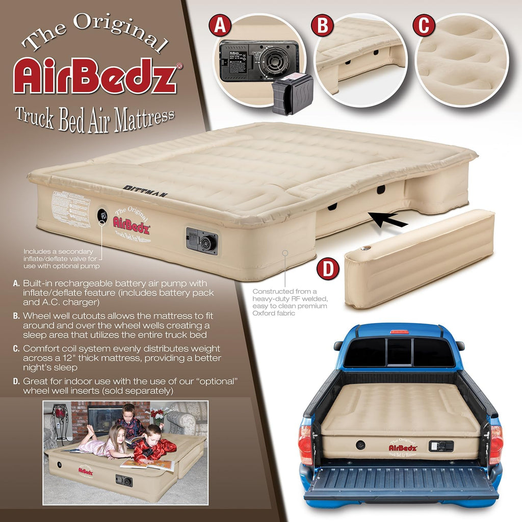 Truck Bed Air Mattress 8ft Full Size Tan X235