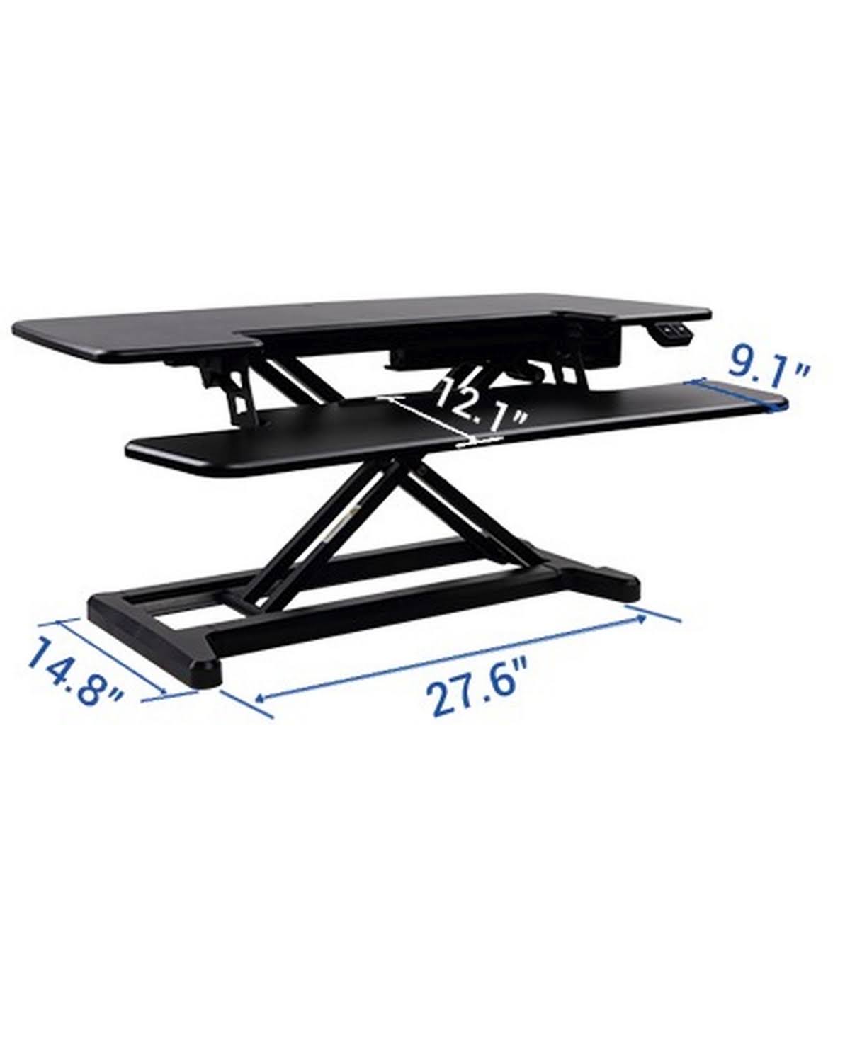 Black electric standing desk converter X28725