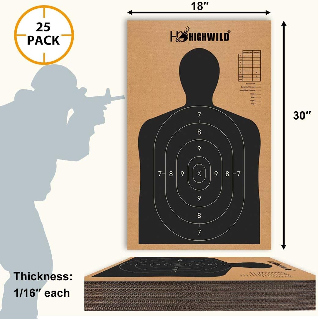 18 X 30 Cardboard Paper Targets (Pack of 25) P167
