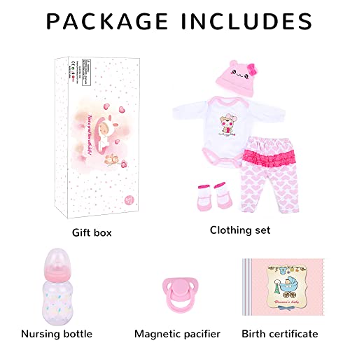16 Inches Realistic Soft Vinyl Newborn Baby Doll V54729