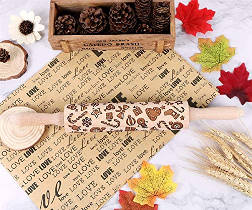 Christmas Wooden Rolling Pins T6188