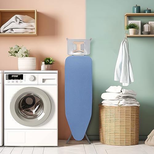Gray Checkered 45" x 14" Adjustable Height Ironing Board with Padded Removable Cover V4673