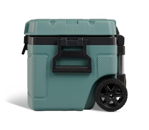 52Qt Wheeled Cooler Insulated Hard Shell Ice Chest T452401