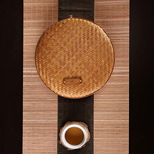 8 Inch Round Rattan Storage Basket with Lid R660
