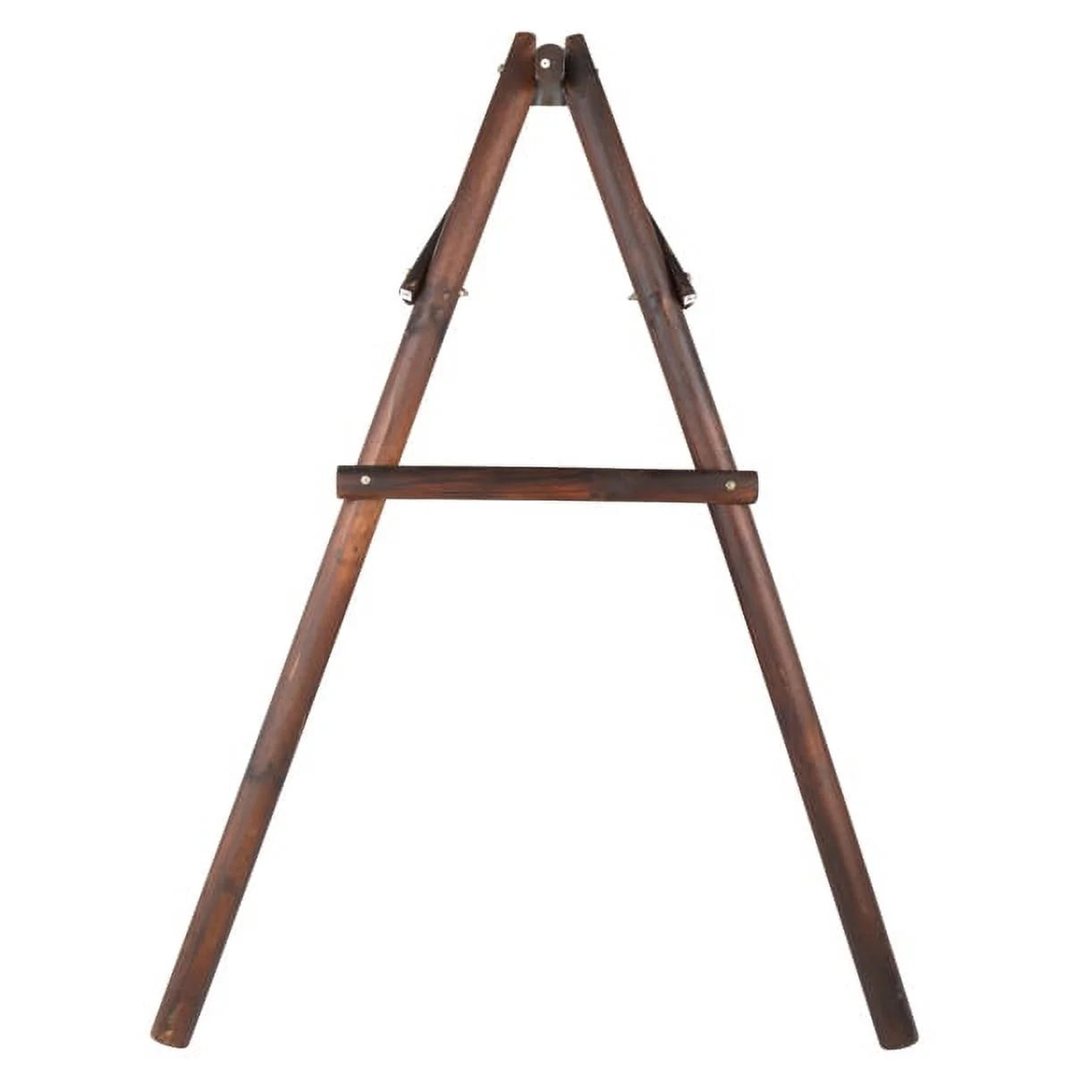 6.5ft Hardwood Patio Swing with Stand, Carbonized N962