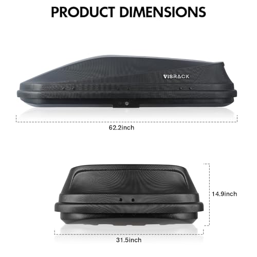Gray 13 Cubic Feet Rooftop Cargo Box A9586