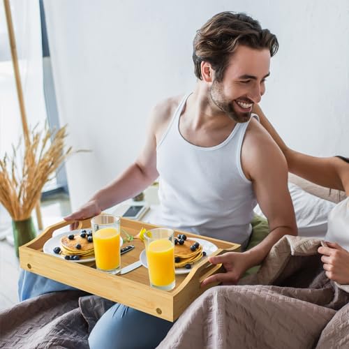 Bamboo Serving Tray with Folding Legs O3992