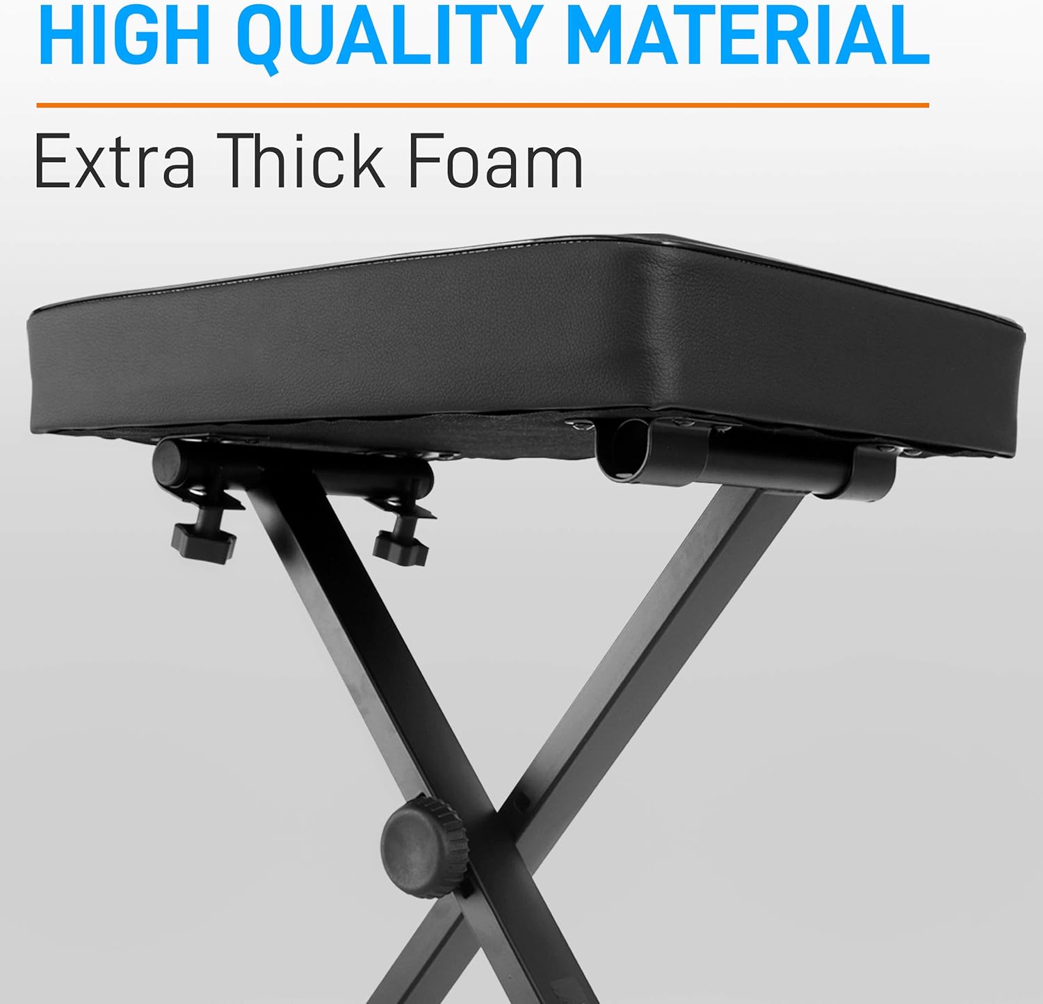 Adjustable Padded Bench Keyboard Piano Seat with Extra Thick Foam Cushion C143