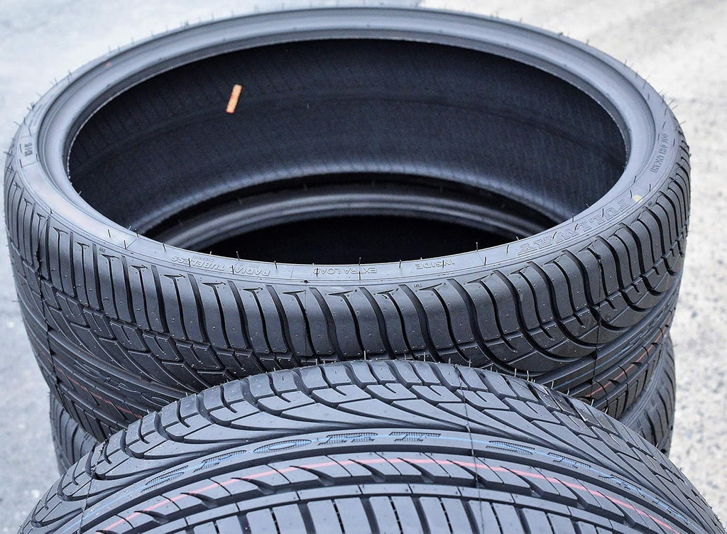 Set of 4 All-Season High Performance Radial Tires 295/25R22 97W Load Range XL 4-Ply BSW Black Side Wall D636