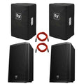 15" Powered Bluetooth Loudspeakers with Covers and XLR Connecting Cables F94585