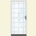36 in. x 80 in. White Steel Security Door with Shatter-Resistant Glass M68223