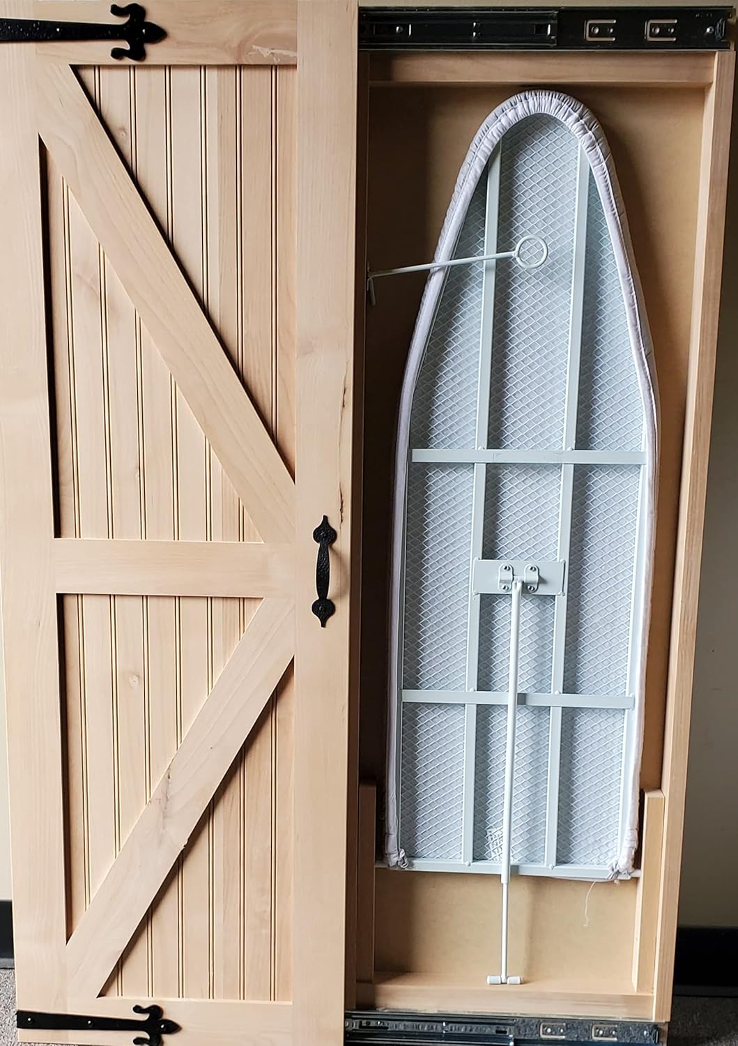 Knotty Alder Wall Mount Ironing Board B993484