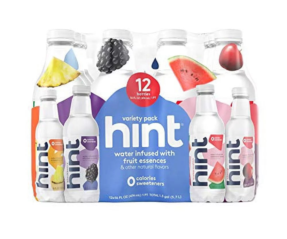 Pack of 12 16 Ounce Bottles Watermelon Blackberry Cherry Pineapple Zero Calories Zero Sugar Zero Sweeteners U903623