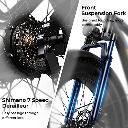 26" Fat Tire Electric Mountain Bike with 48V Removable Battery J731