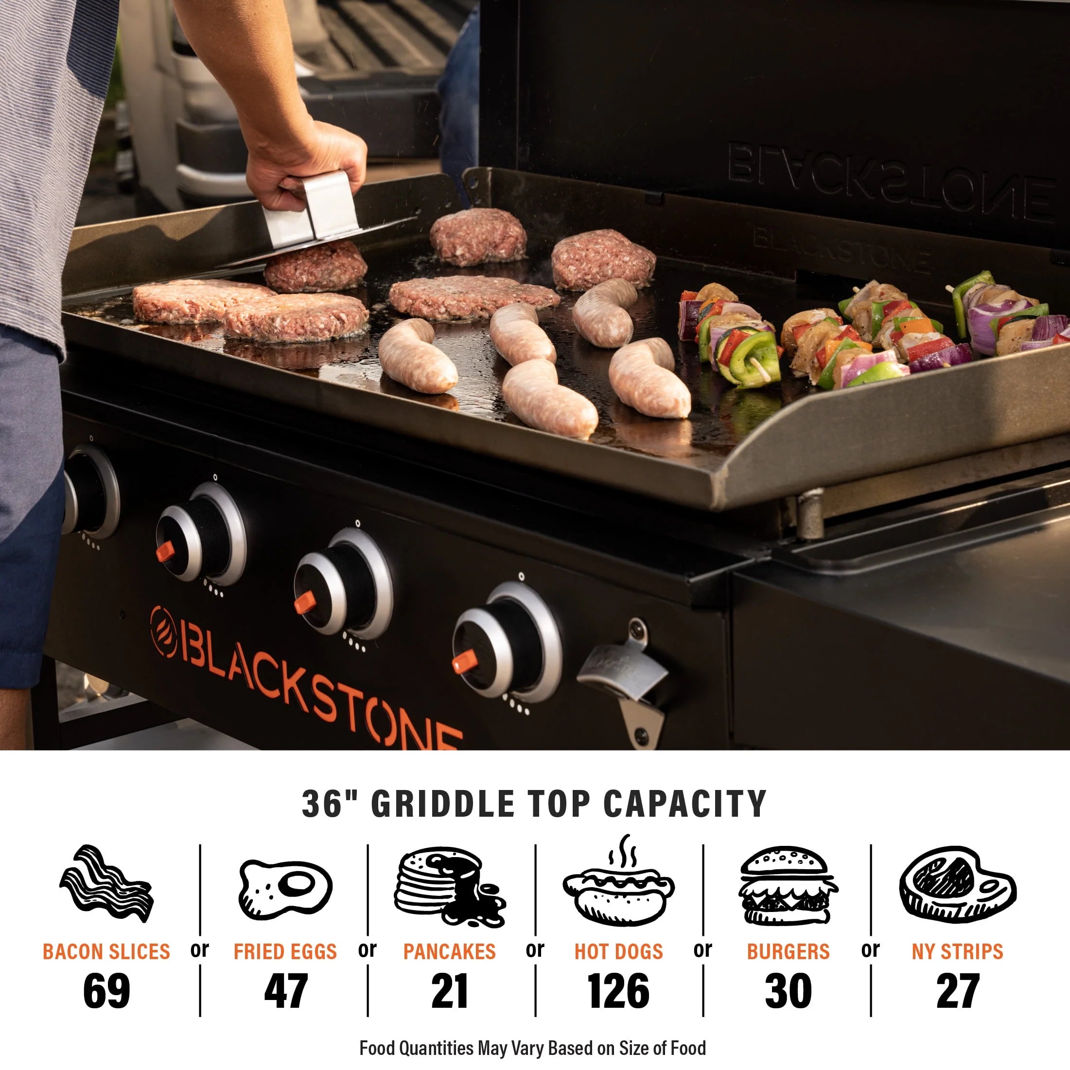 4-Burner 36 Propane Griddle Cooking Station with Hard Cover Q499748