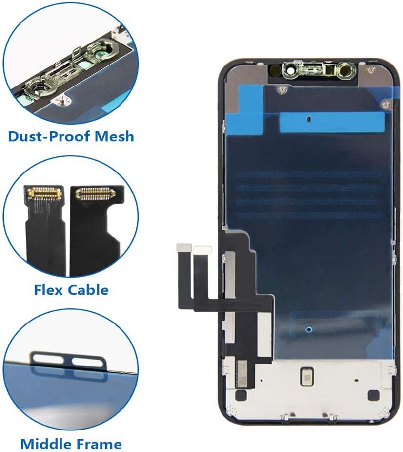 iPhone 11 LCD Display 3D Touch Digitizer Assembly 6.1 inch with Repair Tools and Screen Protector D968962