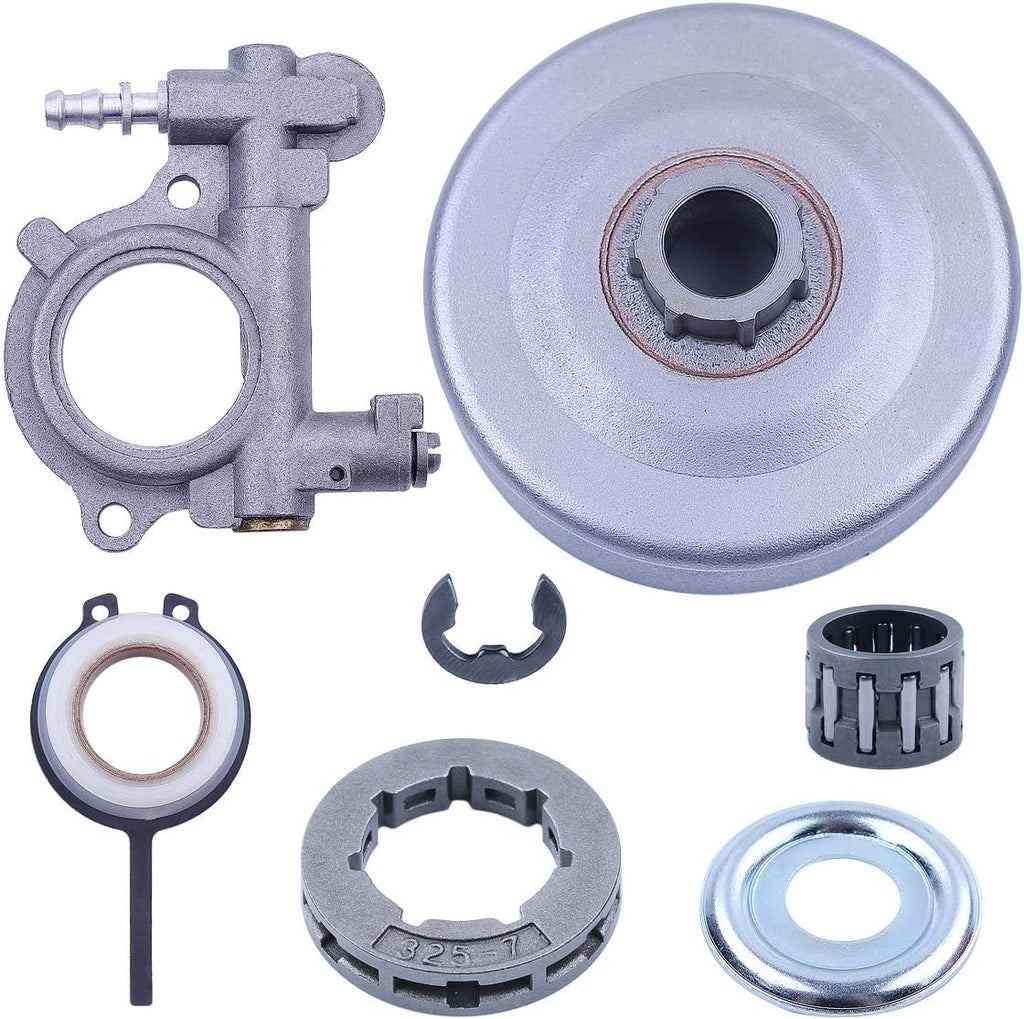 Cylinder Head Engine Motorcycle Parts Oil Pump Sprocket Clutch Drum Rim Kit .325-7T 19mm Worm Gear L13130