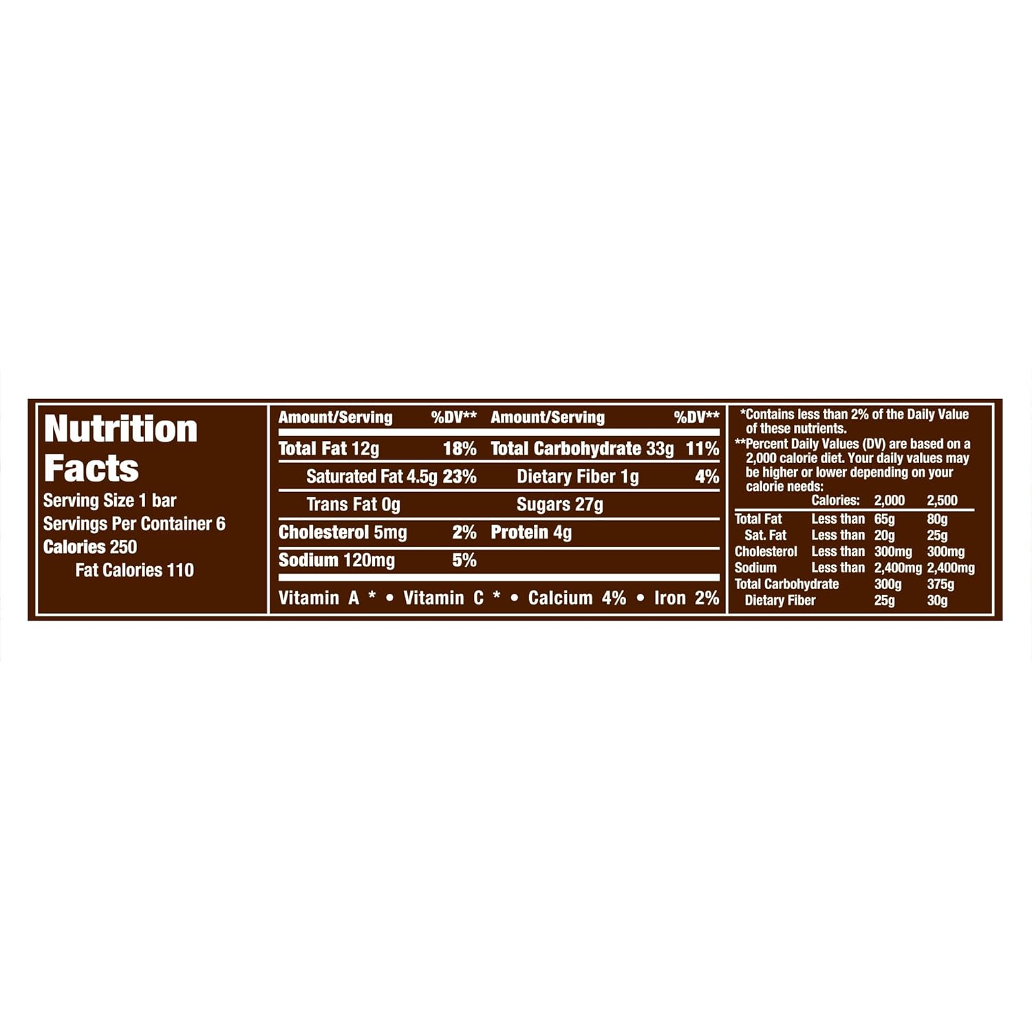 6 Count Chocolate Candy Bars P8602