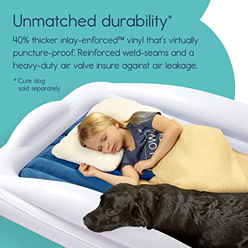 Navy Blue Inflatable Toddler Travel Bed with Safety Bumpers E38280