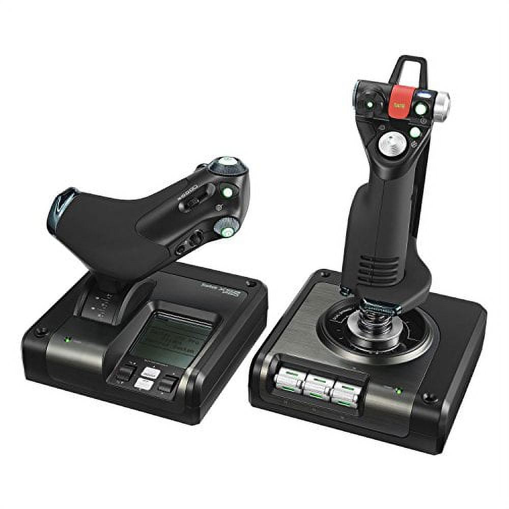 Black/Silver Flight Control System and Joystick Simulator with LCD Display J928067