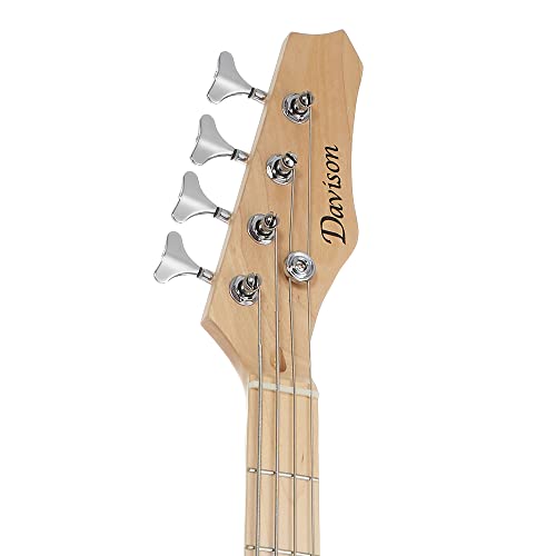 Blue 4 String Right Handed Electric Bass Guitar with 15-Watt Amp and Gig Bag V338