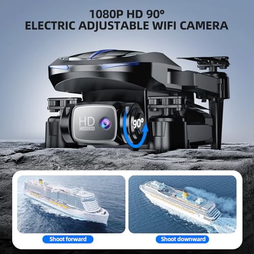 Mini Foldable Drone with 1080P HD Camera and 2 Batteries D54486