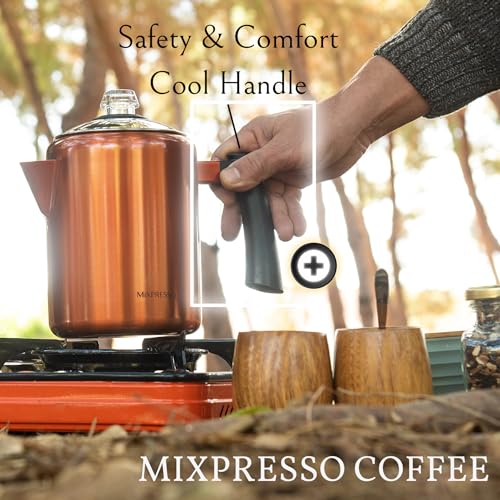 52 oz 12 Cup Stainless Steel Coffee Percolator C428