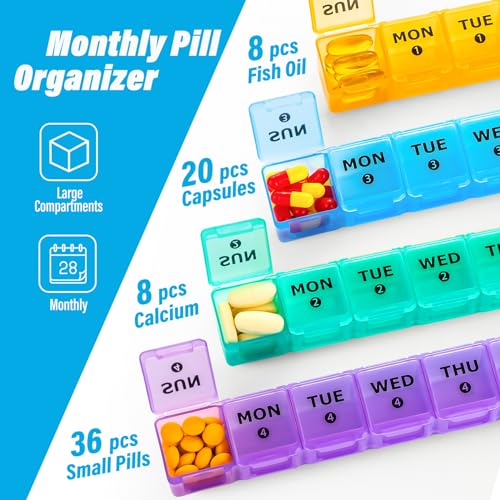 28 Day Pill Organizer with Travel Case E616617
