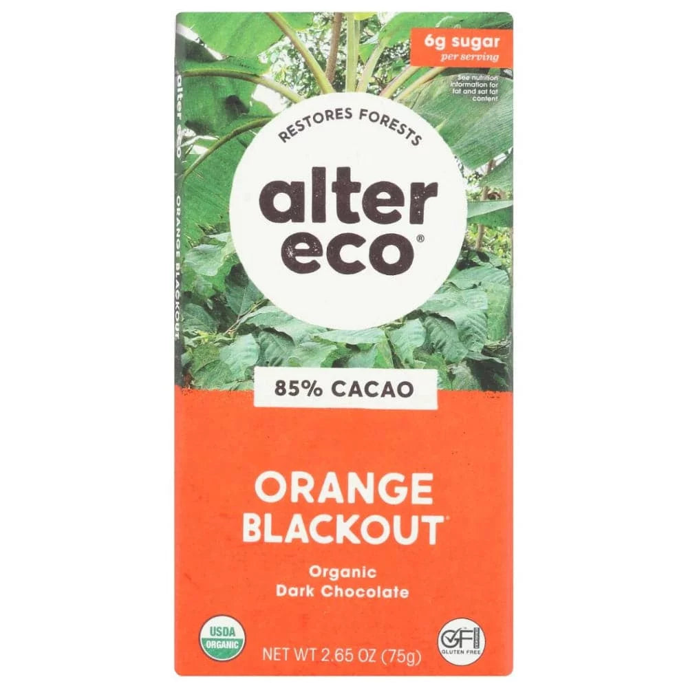 Orange Blackout Dark Chocolate Bar 2.65 OZ Pack of 12 E327913