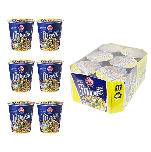 Jin Ramen Mild Instant Cup Noodle 65g 6 Pack O9593