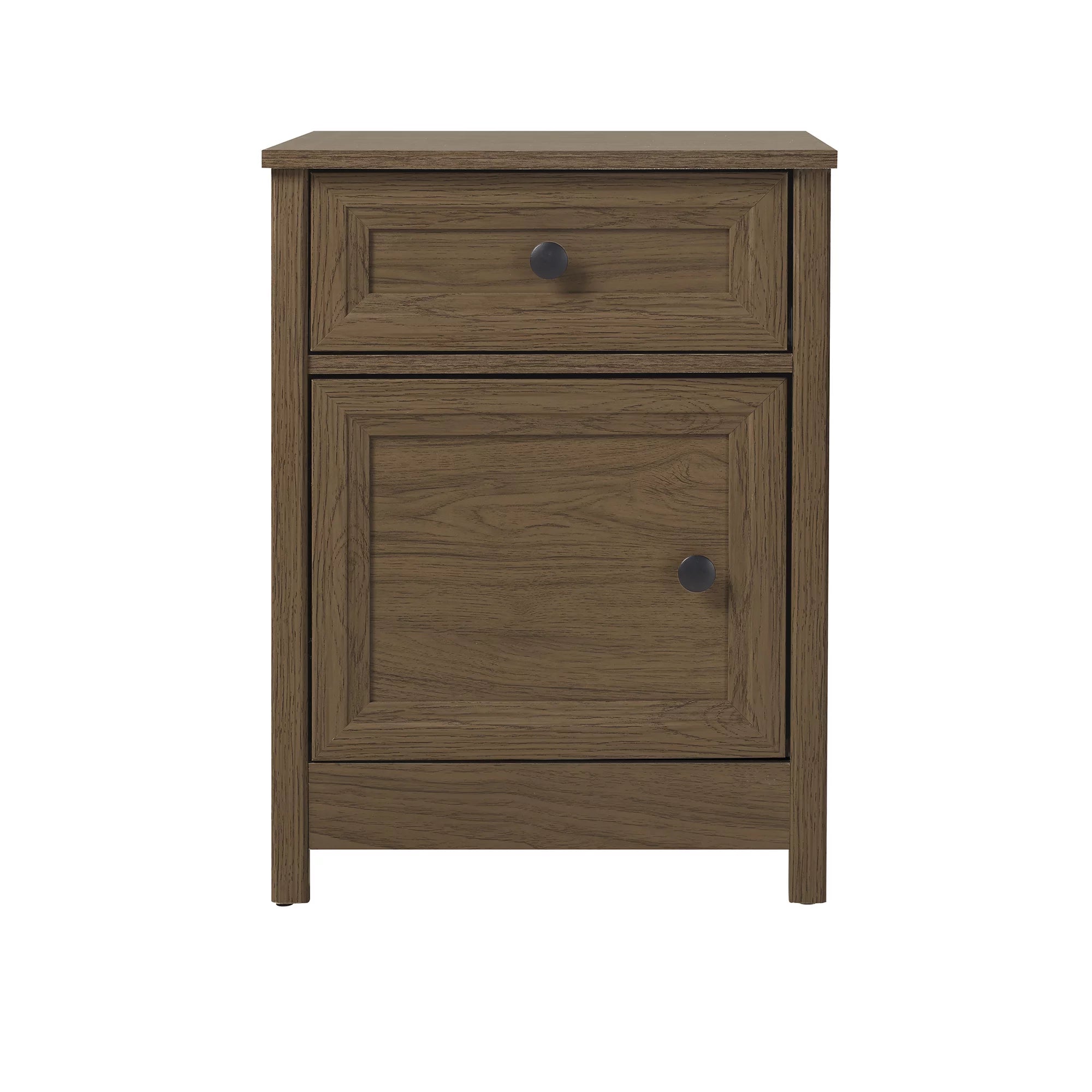 Dark Walnut 1 Door and Drawer Nightstand Z86963