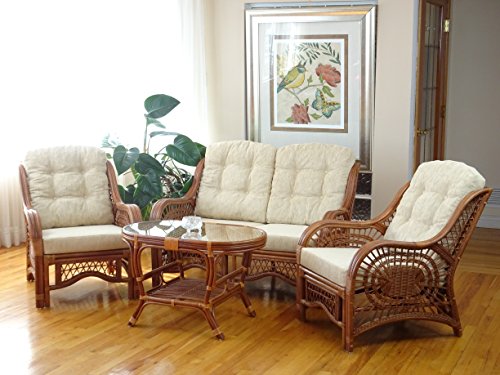 Natural Rattan Wicker Armchair with Cushion U5406