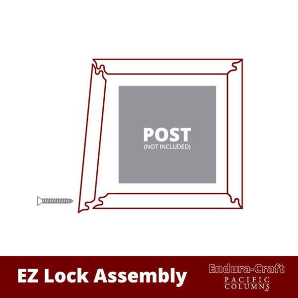 72x22 H x 11.63x22 W Square Tapered Raised Panel Post L73672