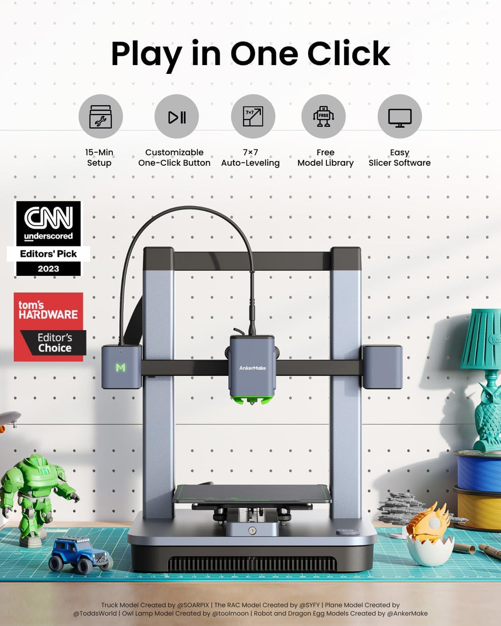 3D Printer and PLA+ Filament and Accessory Set U7445