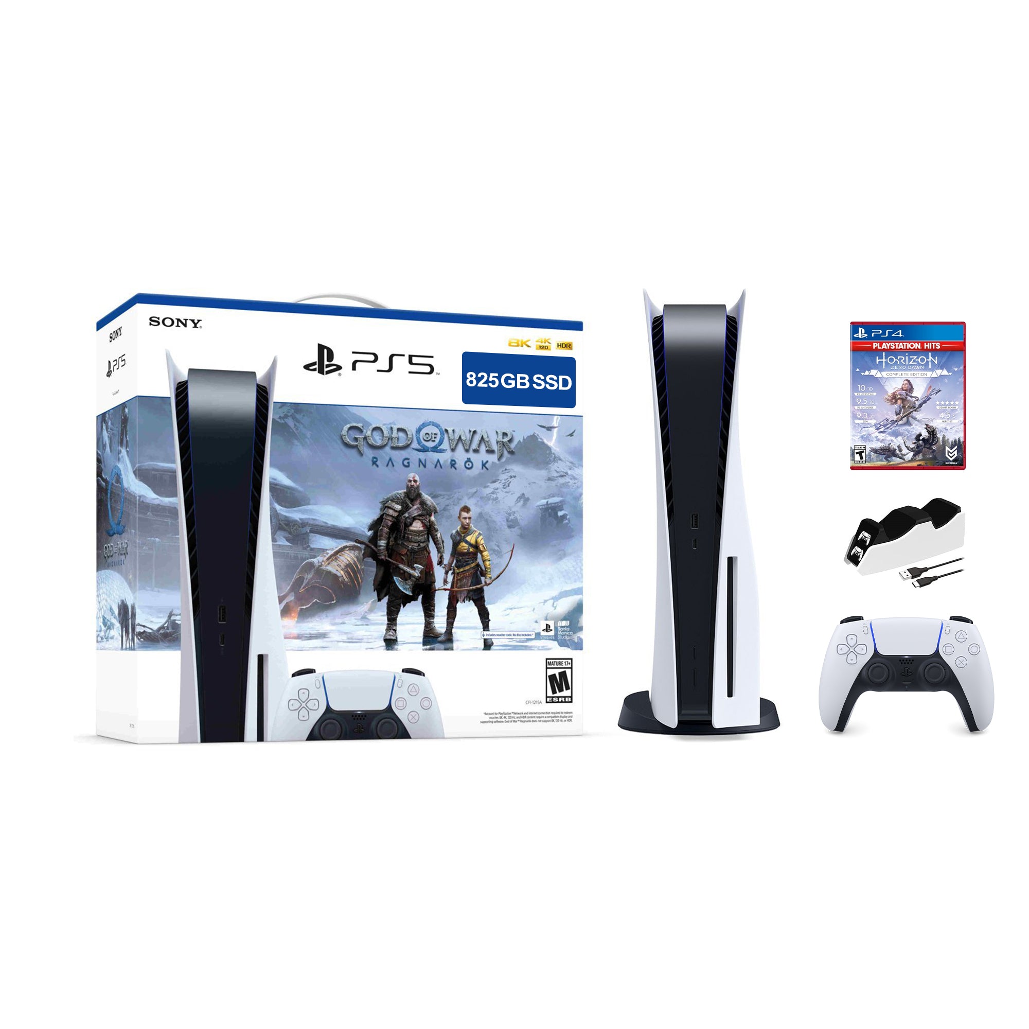 PlayStation 5 Disc Edition Bundle with Controller Charger I148