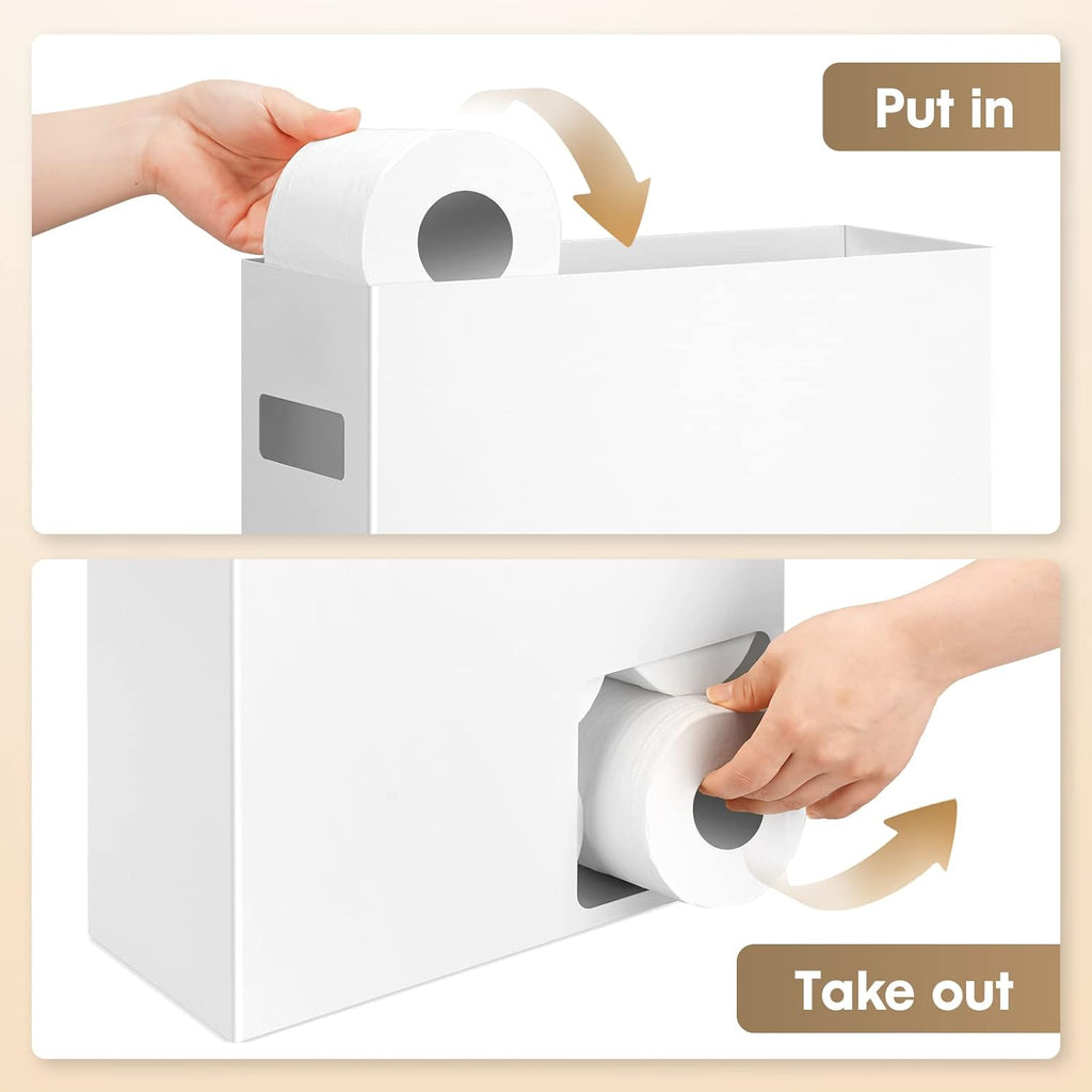 White Toilet Paper Storage Organizer N33645