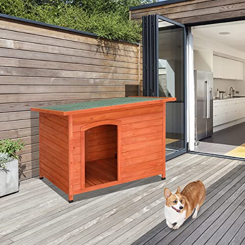 45in Outdoor Wood Dog House E473487