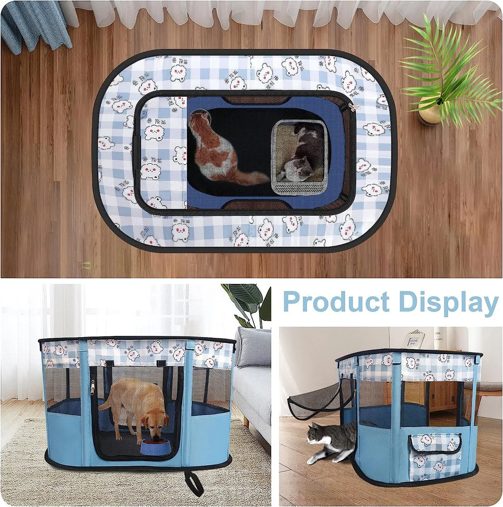 Cat Tent Outdoor Pet Enclosure Tent with Carry Bag D967728