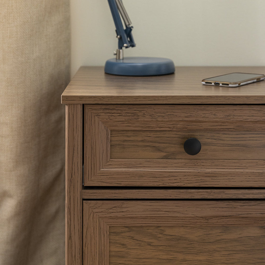 Dark Walnut 1 Door and Drawer Nightstand Z86963