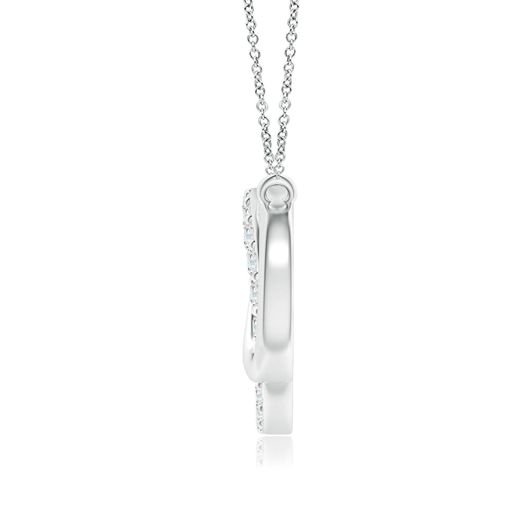 Natural Diamond Pendant Necklace in 14K White Gold V71312
