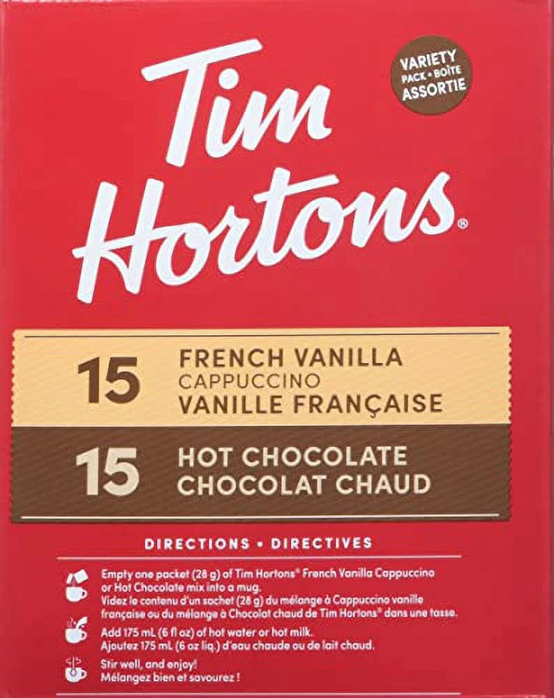 30x28g Hot Chocolate Assorted Variety, French Vanilla & Cappuccino R120