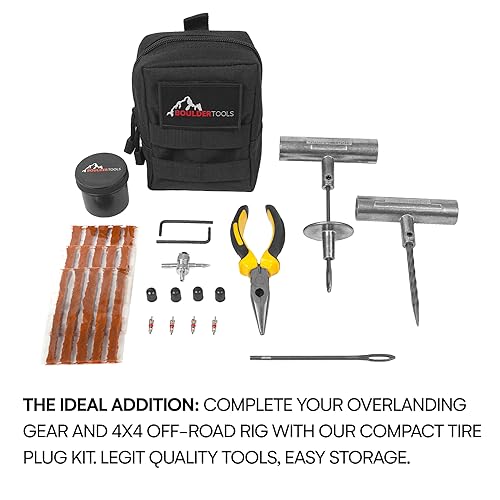 Compact Tire Repair Kit with Molle Storage Pouch L6909
