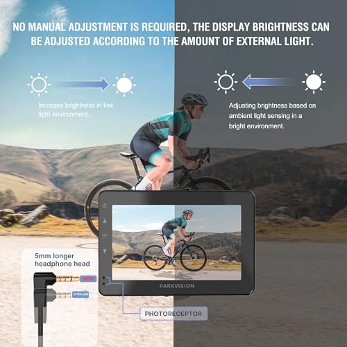 Bicycle Rear View Camera with 4.3'' HD 1080P Monitor and 8000mah Battery T427357