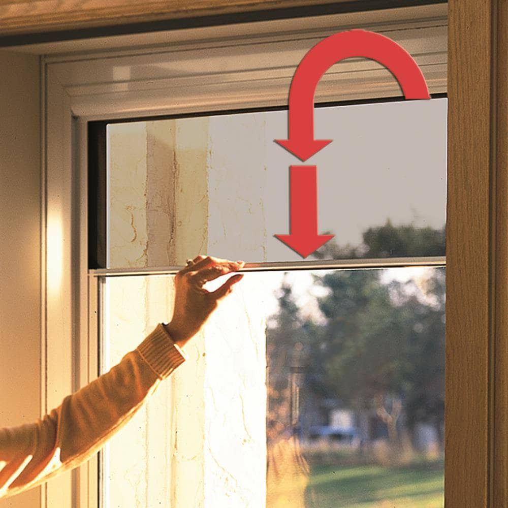 White Mid-View Wood Core Storm Door O1551