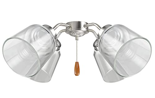 Clear Seeded Ceiling Fan Replacement Glass Shade, 4-3/4" D x 4-3/4" H, 4 Pcs N12531