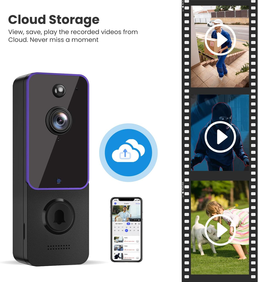 Wireless Doorbell Camera with Night Vision J605