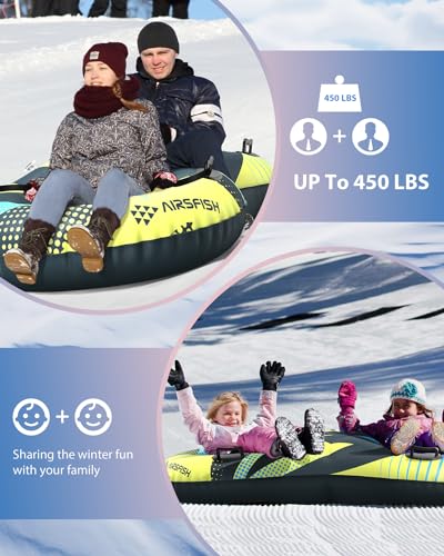 Inflatable Snow Sled with Towable Leash Z920