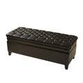 Espresso Tufted Storage Ottoman O3685